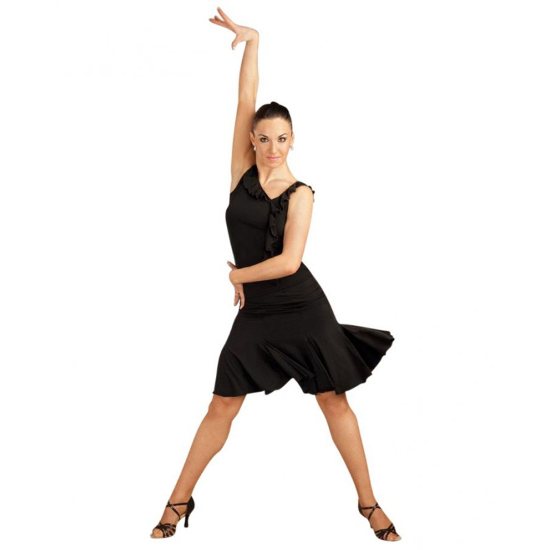 Agoky Jupe de Danse Latine Salsa Tango Rumba Cha Cha Courte Jupe de Danse du Ventre Femmes Costume de Danse Moderne Jupe À Franges Glands Mini Robe Danse Carnaval Soirée